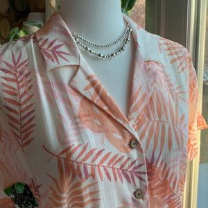 LC Lauren Conrad Tropical Print Top / Blouse Sz S NEW WITH TAG